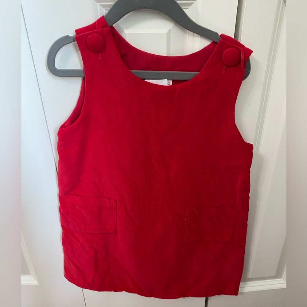 Red corduroy jumper